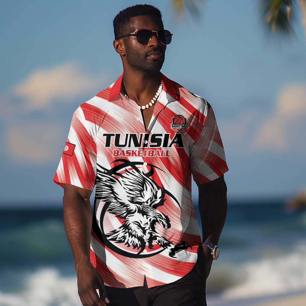 Afro Basketball Tunisia Custom Hawaiian Shirt Go Eagles of Carthage LT15