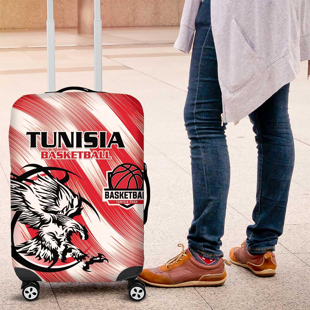 Tunisia Basketball Luggage Cover Go Eagles of Carthage LT15