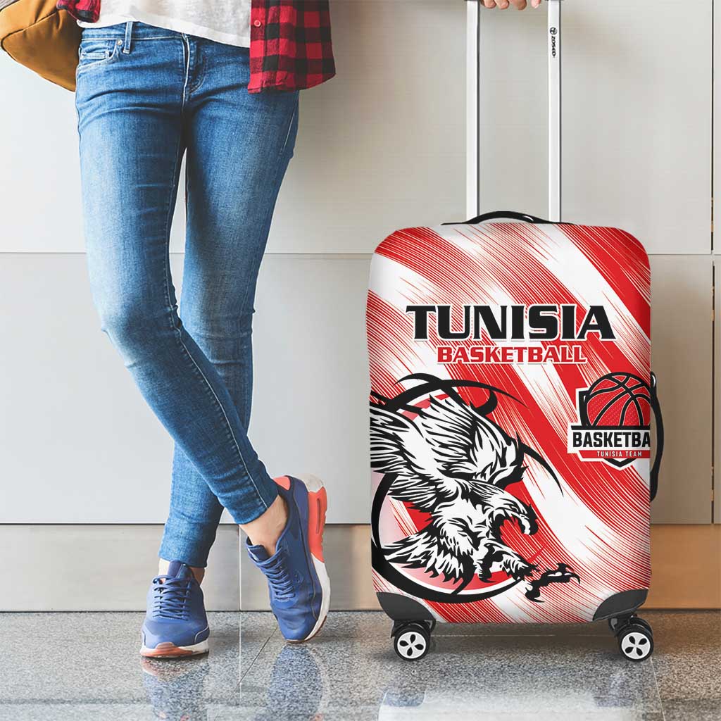 Tunisia Basketball Luggage Cover Go Eagles of Carthage LT15