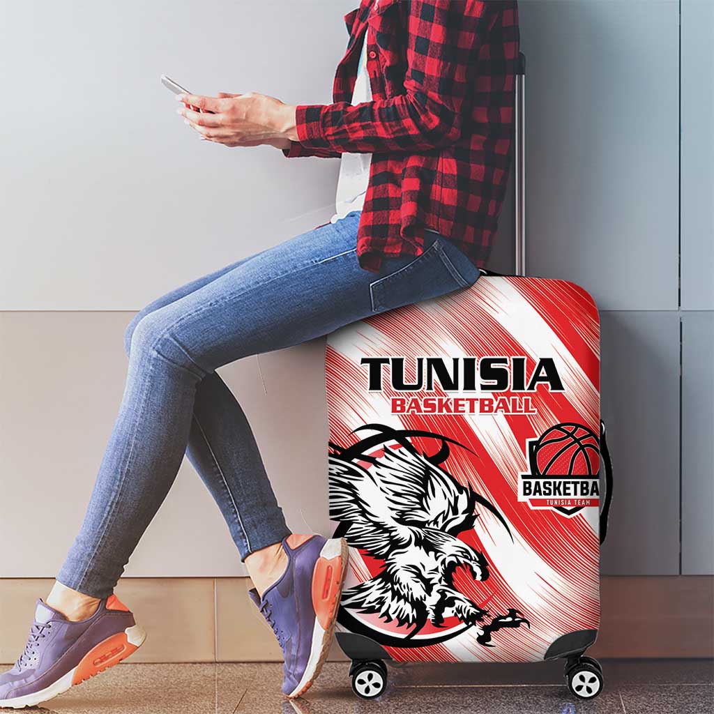 Tunisia Basketball Luggage Cover Go Eagles of Carthage LT15