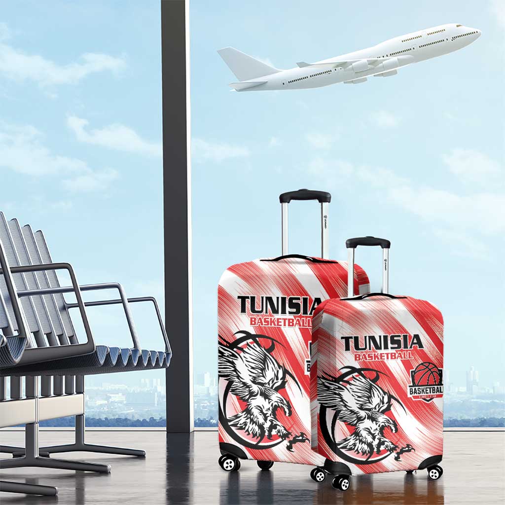 Tunisia Basketball Luggage Cover Go Eagles of Carthage LT15