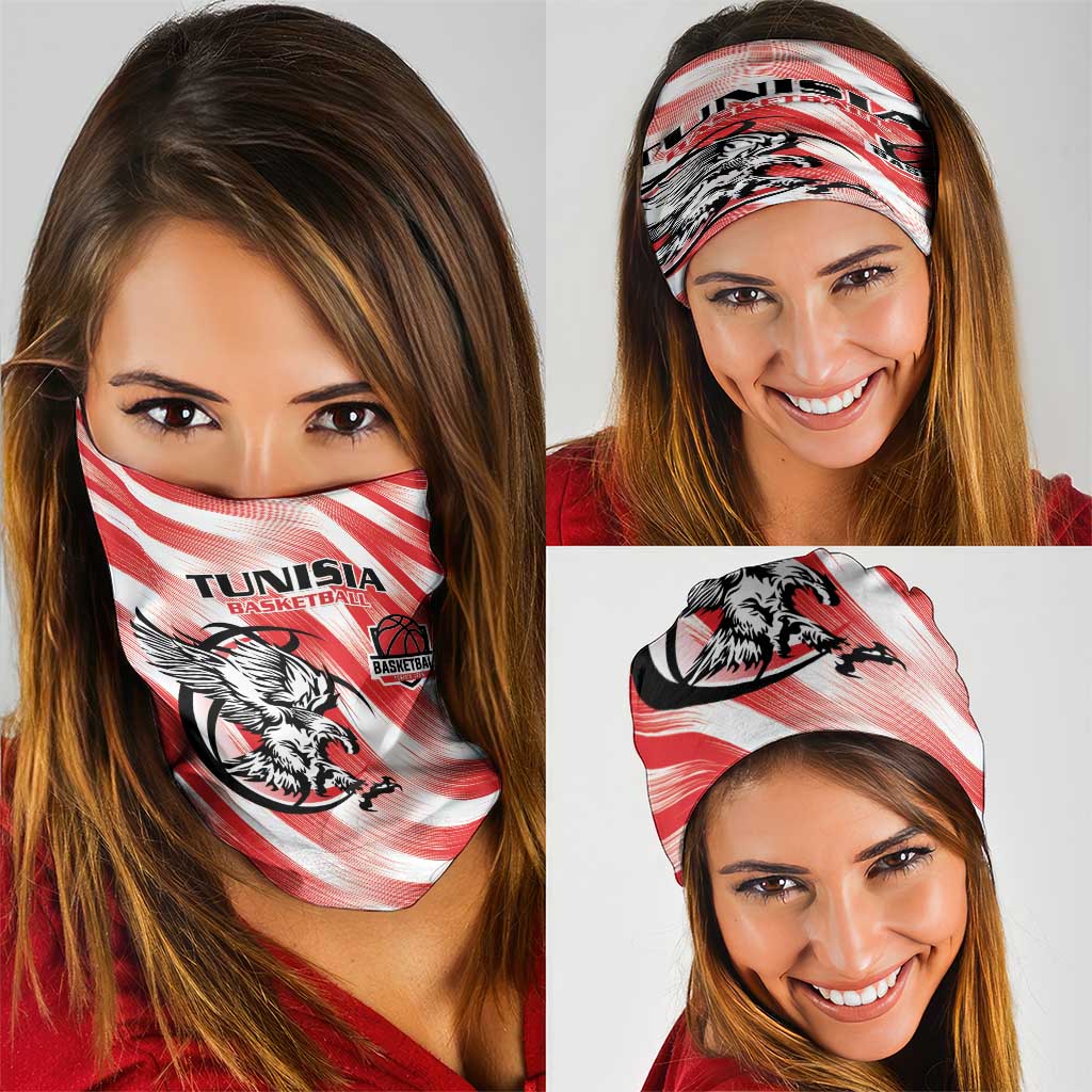 Tunisia Basketball Neck Gaiter Go Eagles of Carthage LT15