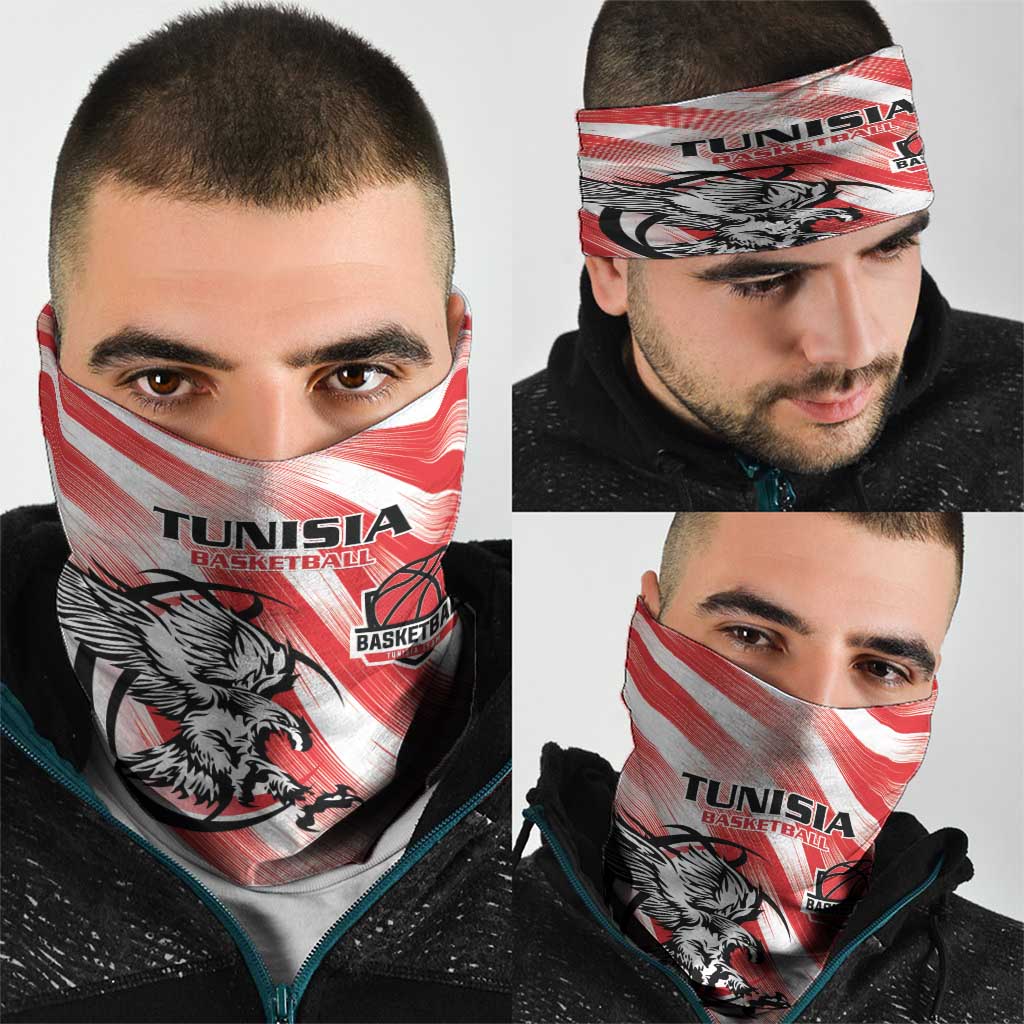 Tunisia Basketball Neck Gaiter Go Eagles of Carthage LT15