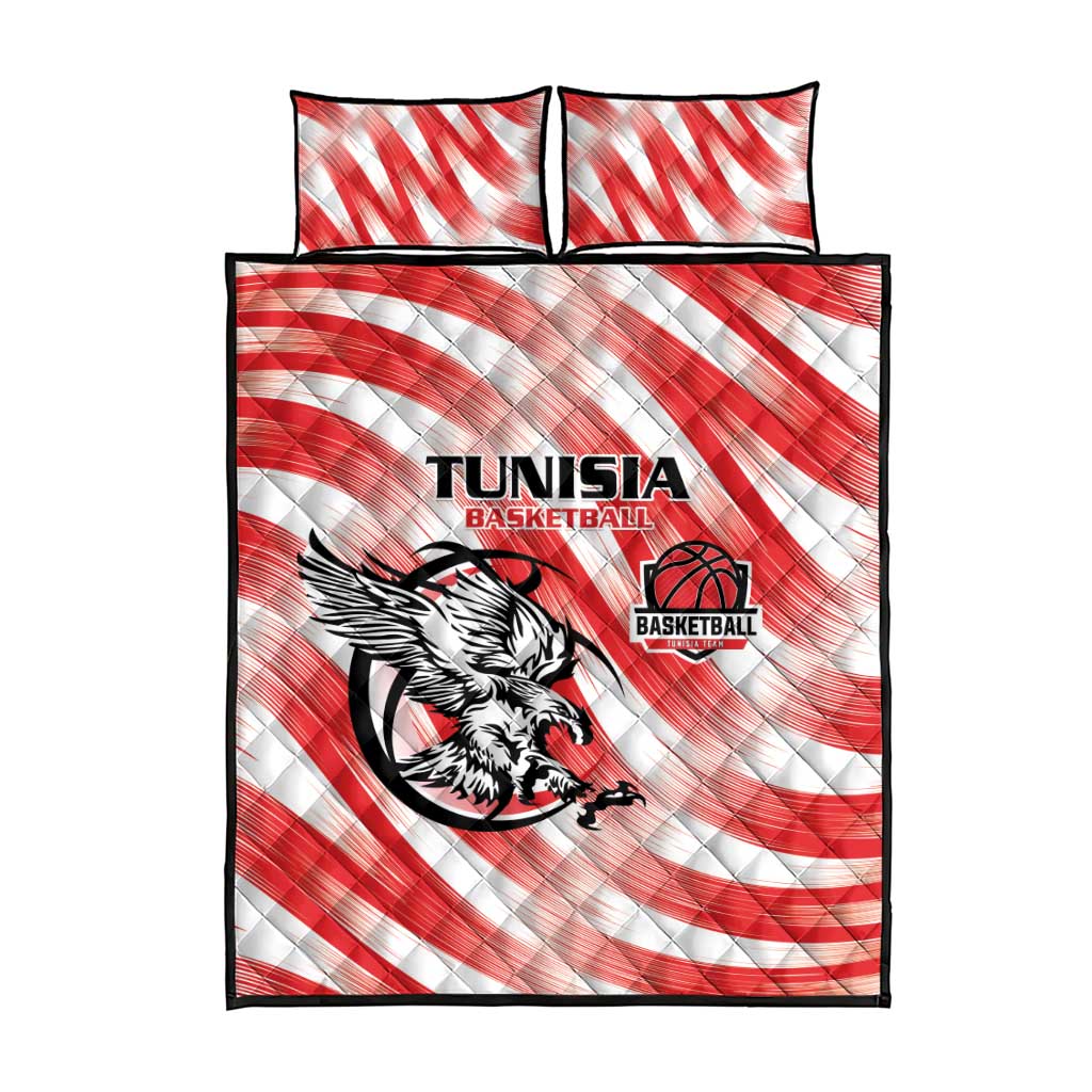 Afro Basketball Tunisia Quilt Bed Set Go Eagles of Carthage LT15