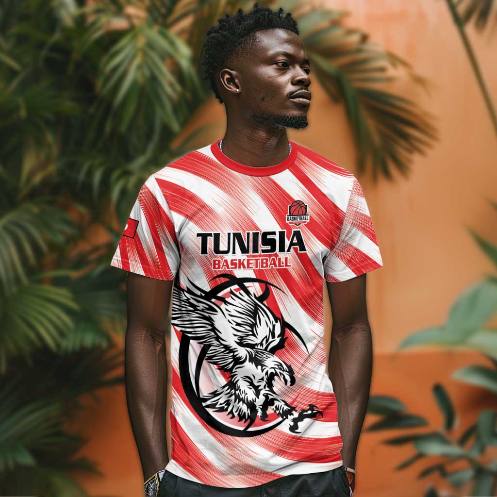 Afro Basketball Tunisia Custom T shirt Go Eagles of Carthage LT15