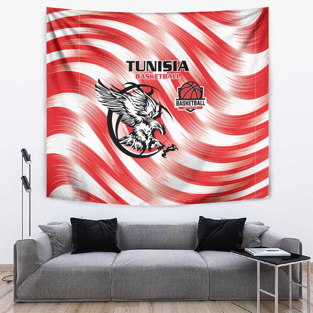 Afro Basketball Tunisia Tapestry Go Eagles of Carthage LT15