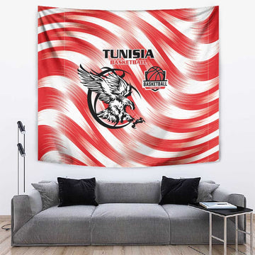 Afro Basketball Tunisia Tapestry Go Eagles of Carthage LT15