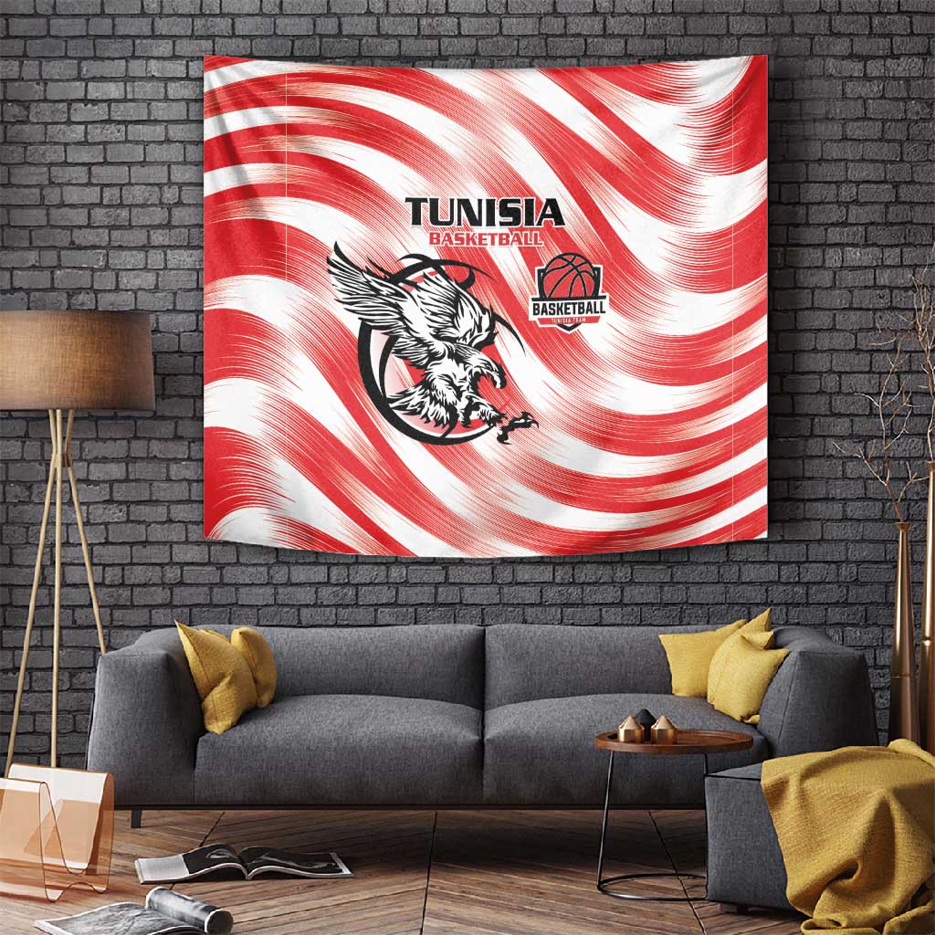 Afro Basketball Tunisia Tapestry Go Eagles of Carthage LT15