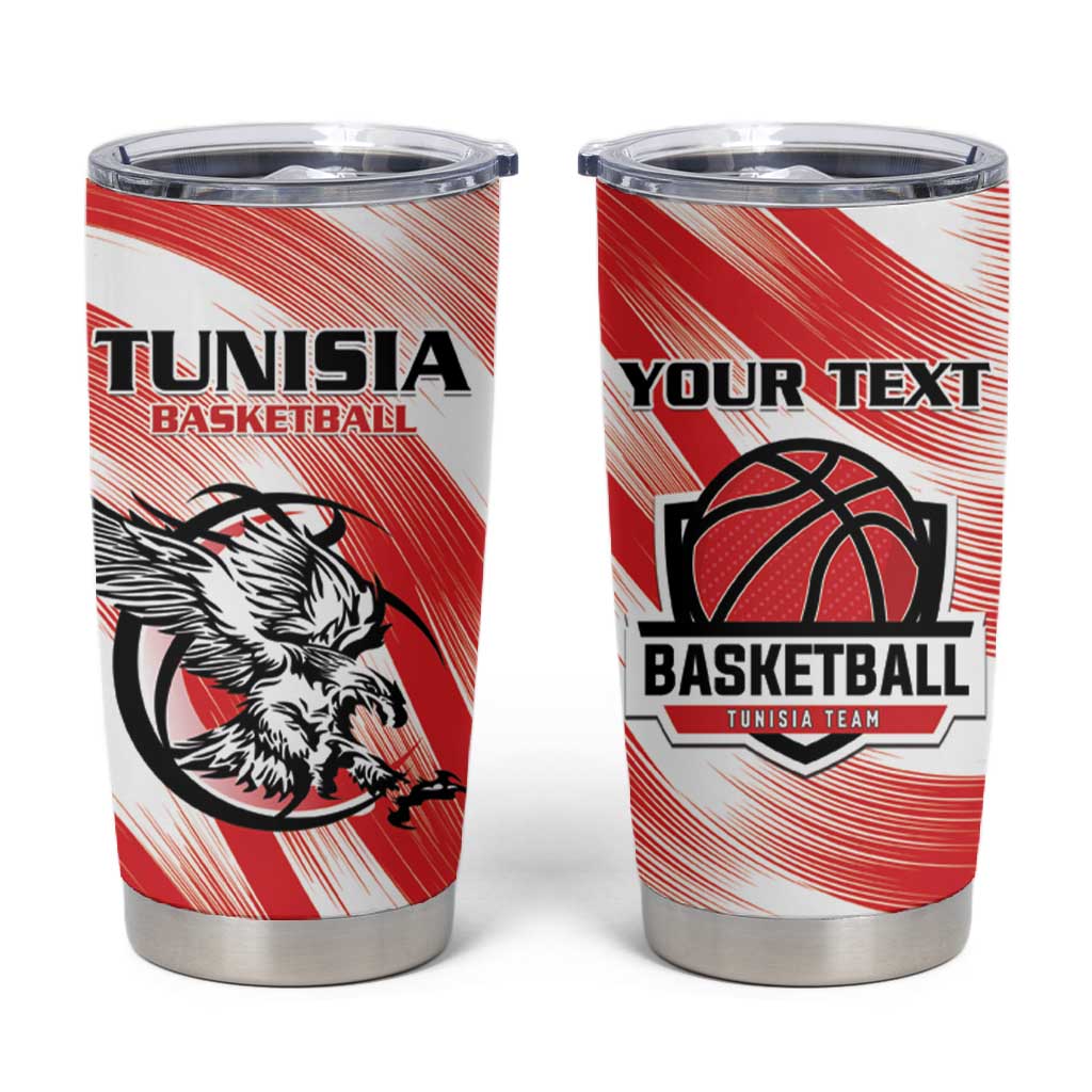 Afro Basketball Tunisia Custom Tumbler Cup Go Eagles of Carthage LT15