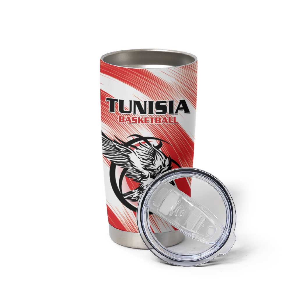 Afro Basketball Tunisia Custom Tumbler Cup Go Eagles of Carthage LT15