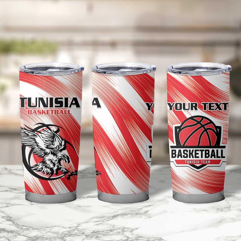 Afro Basketball Tunisia Custom Tumbler Cup Go Eagles of Carthage LT15