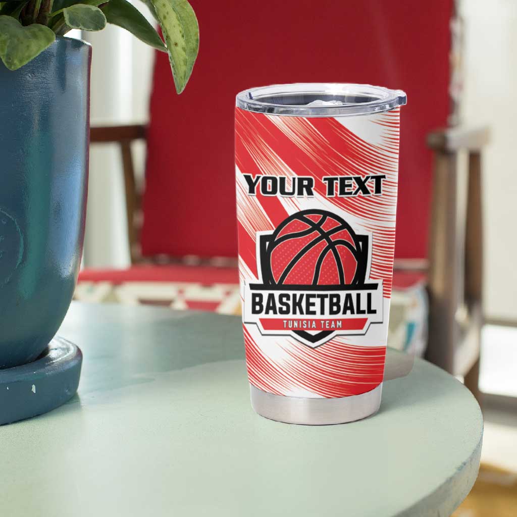 Afro Basketball Tunisia Custom Tumbler Cup Go Eagles of Carthage LT15