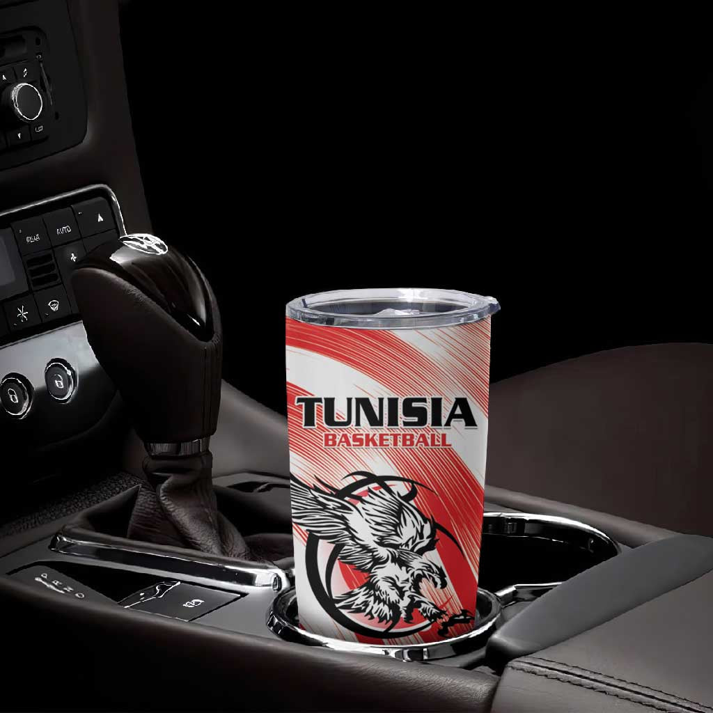 Afro Basketball Tunisia Custom Tumbler Cup Go Eagles of Carthage LT15