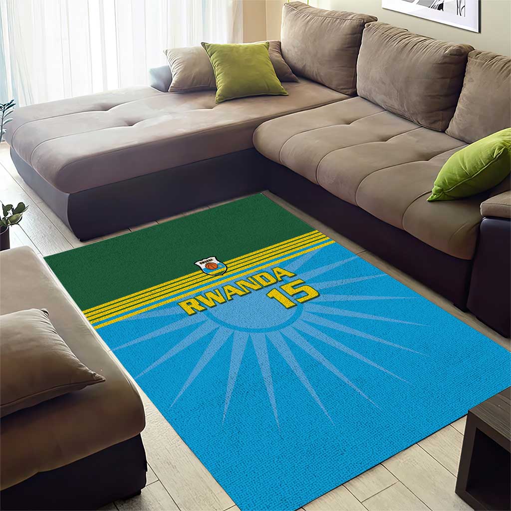 Afro Basketball Rwanda Custom Area Rug Go Champions LT15