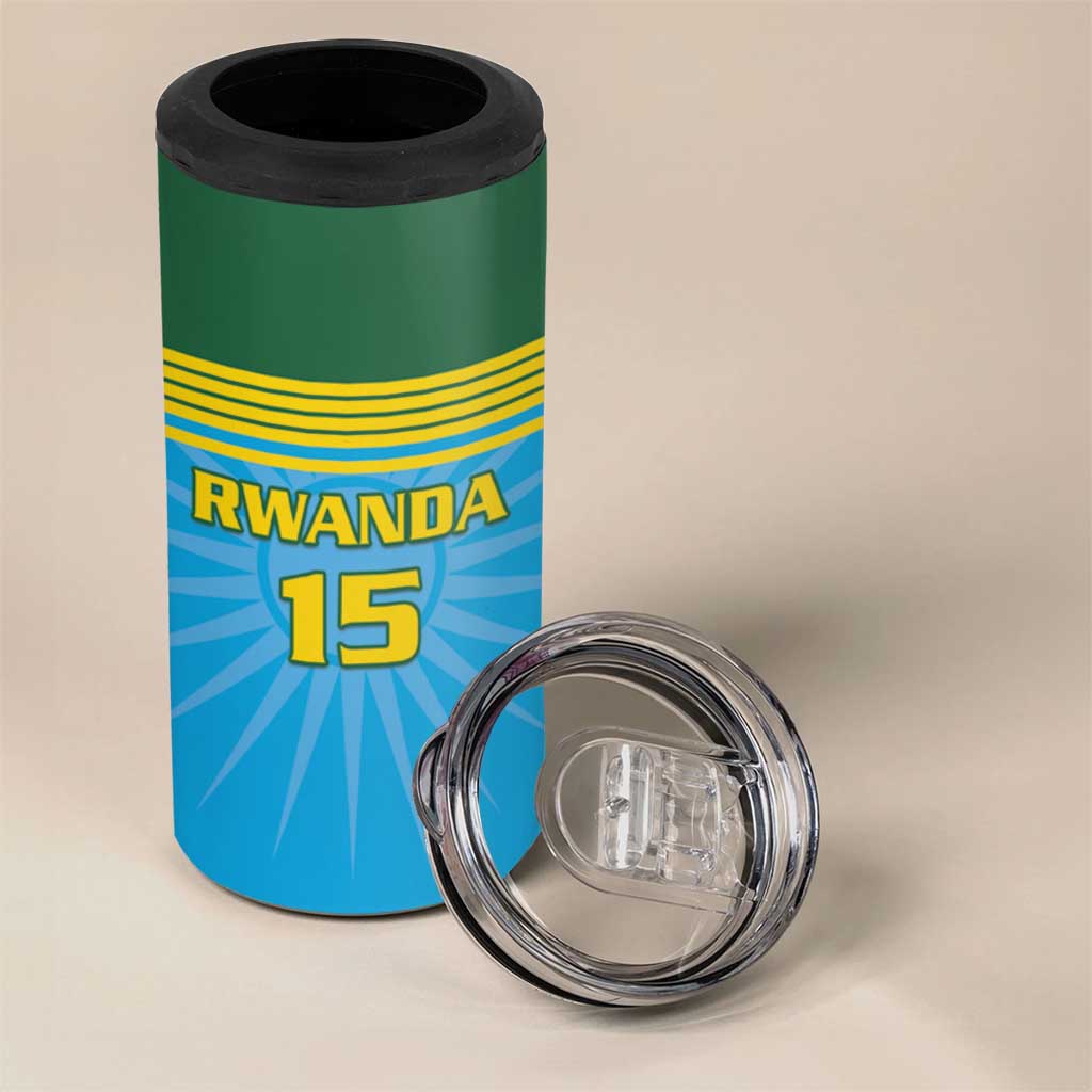 Afro Basketball Rwanda Custom 4 in 1 Can Cooler Tumbler Go Champions LT15