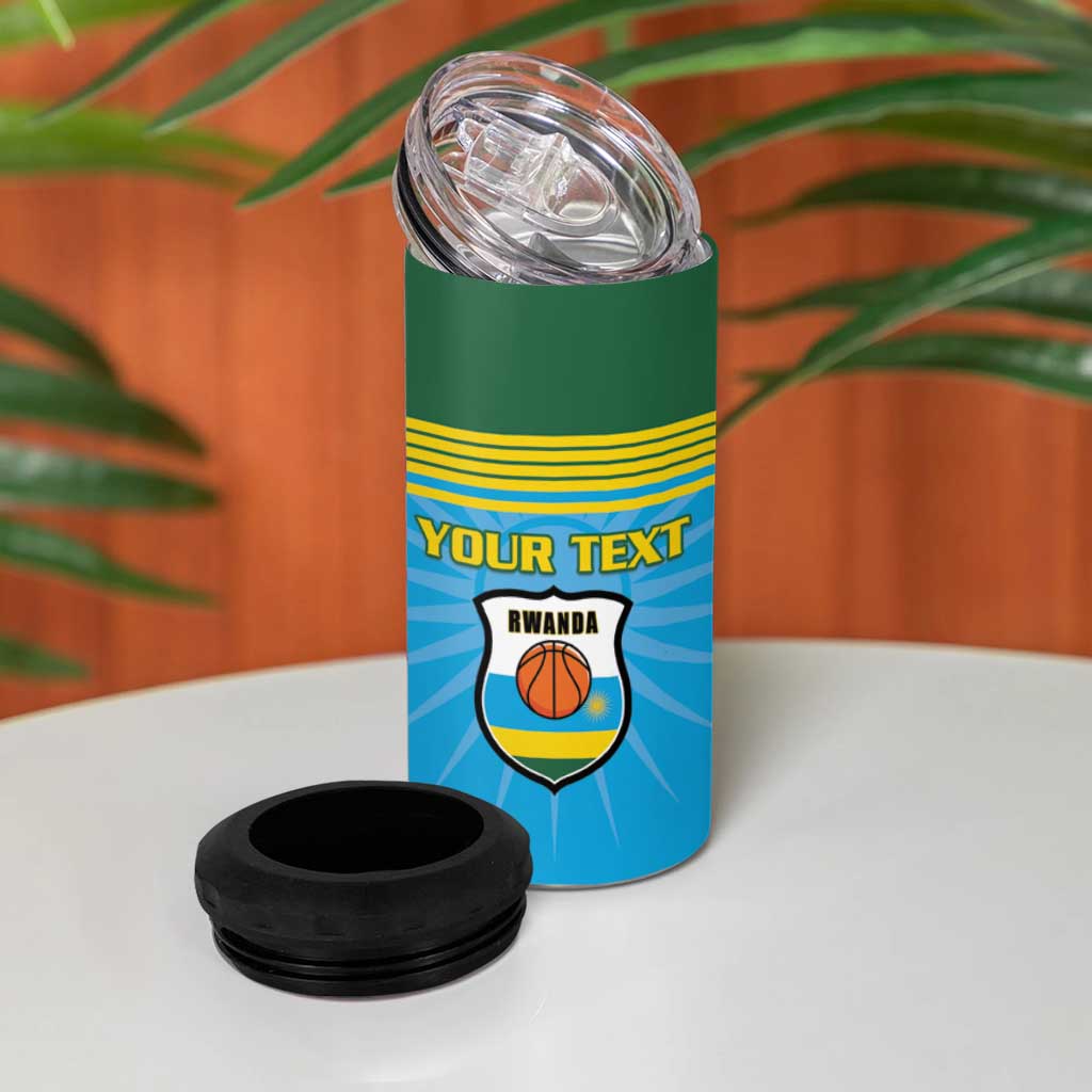 Afro Basketball Rwanda Custom 4 in 1 Can Cooler Tumbler Go Champions LT15