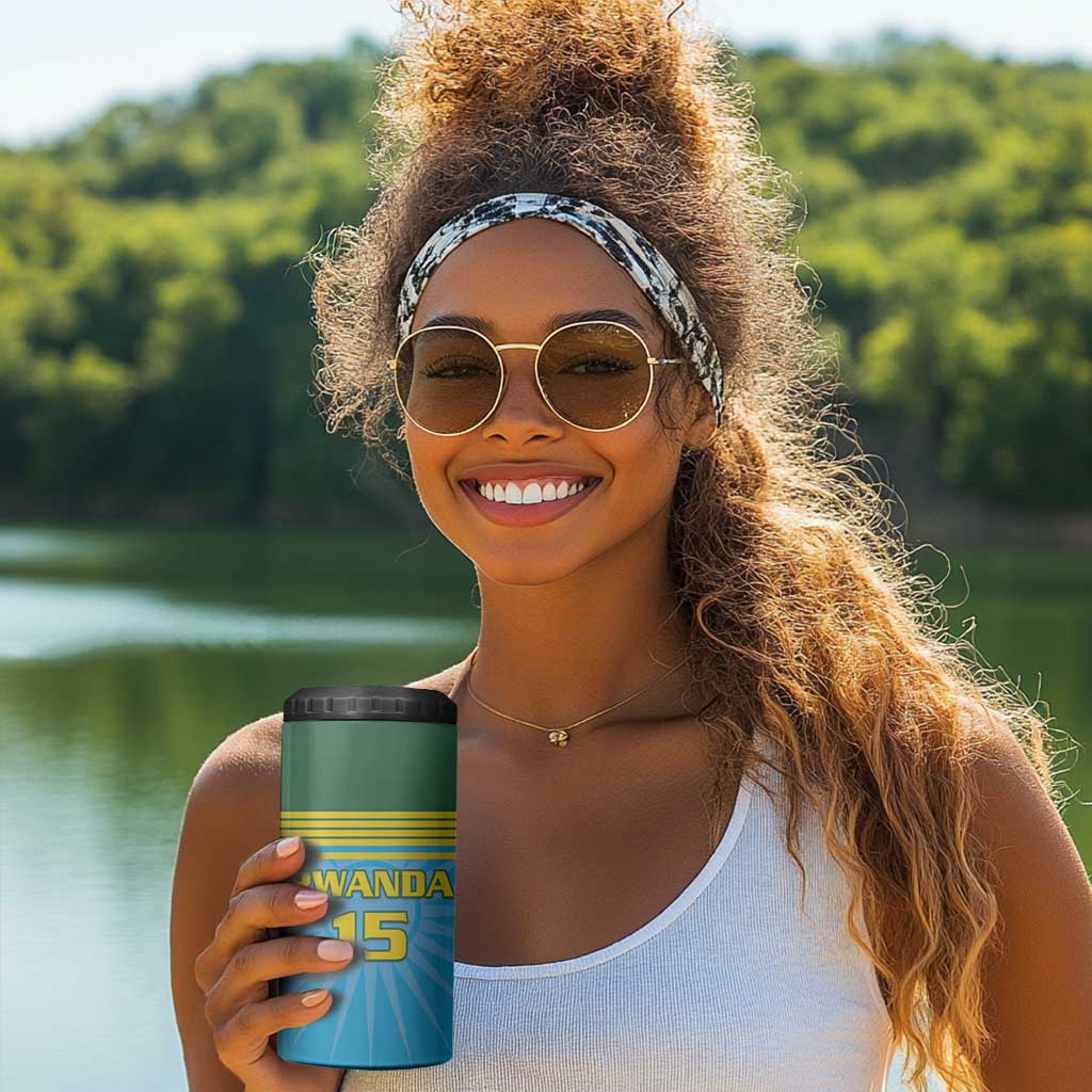 Afro Basketball Rwanda Custom 4 in 1 Can Cooler Tumbler Go Champions LT15