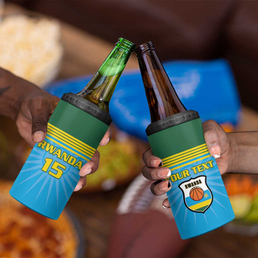 Afro Basketball Rwanda Custom 4 in 1 Can Cooler Tumbler Go Champions LT15