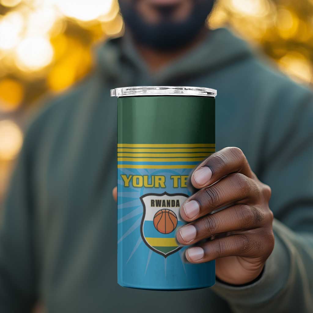 Afro Basketball Rwanda Custom 4 in 1 Can Cooler Tumbler Go Champions LT15