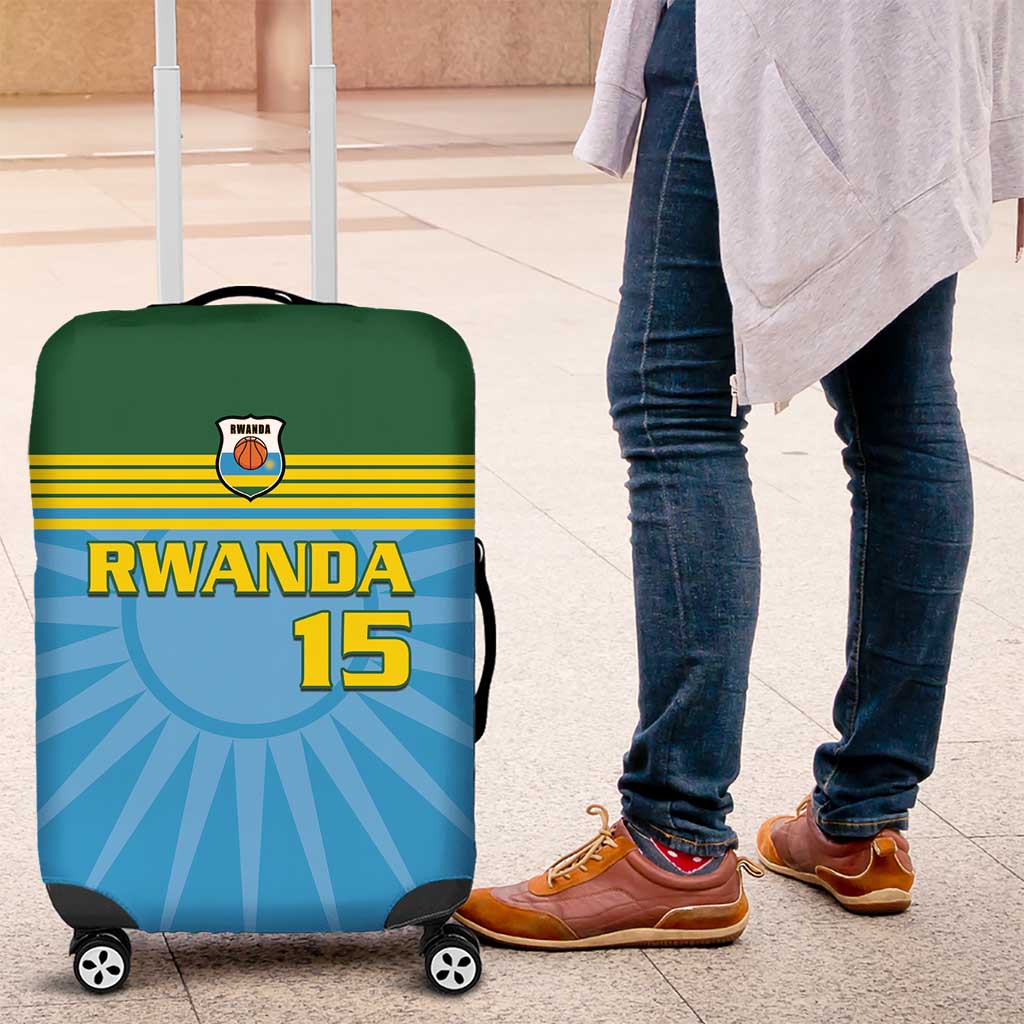 Custom Rwanda Basketball Luggage Cover Go Champions LT15