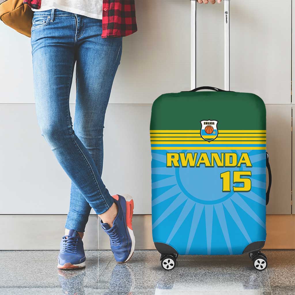 Custom Rwanda Basketball Luggage Cover Go Champions LT15