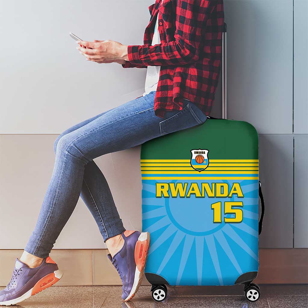 Custom Rwanda Basketball Luggage Cover Go Champions LT15