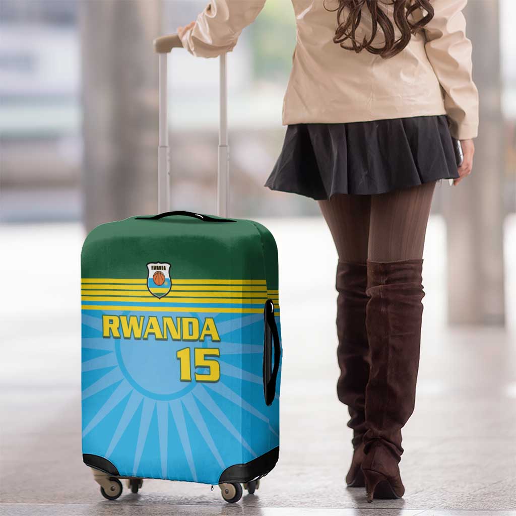 Custom Rwanda Basketball Luggage Cover Go Champions LT15