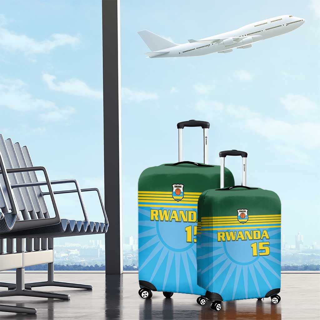 Custom Rwanda Basketball Luggage Cover Go Champions LT15