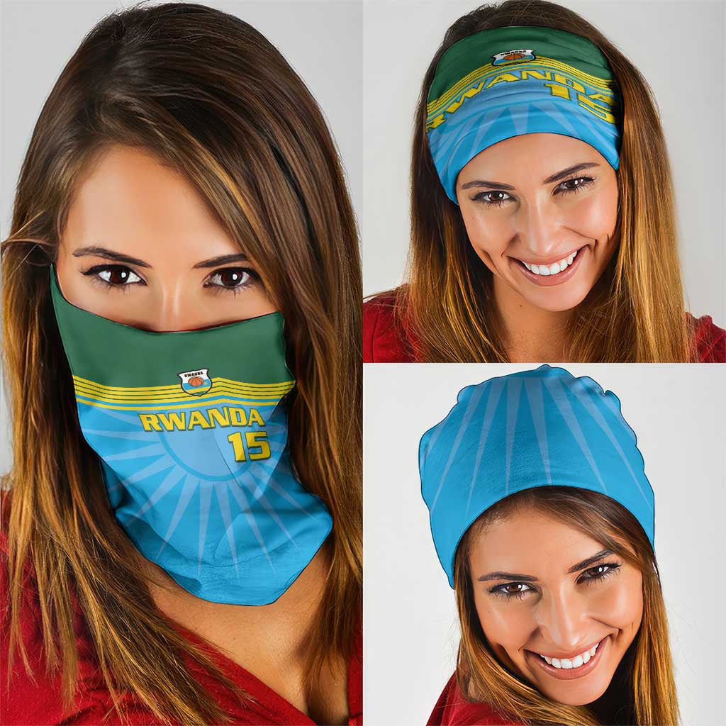 Custom Rwanda Basketball Neck Gaiter Go Champions LT15