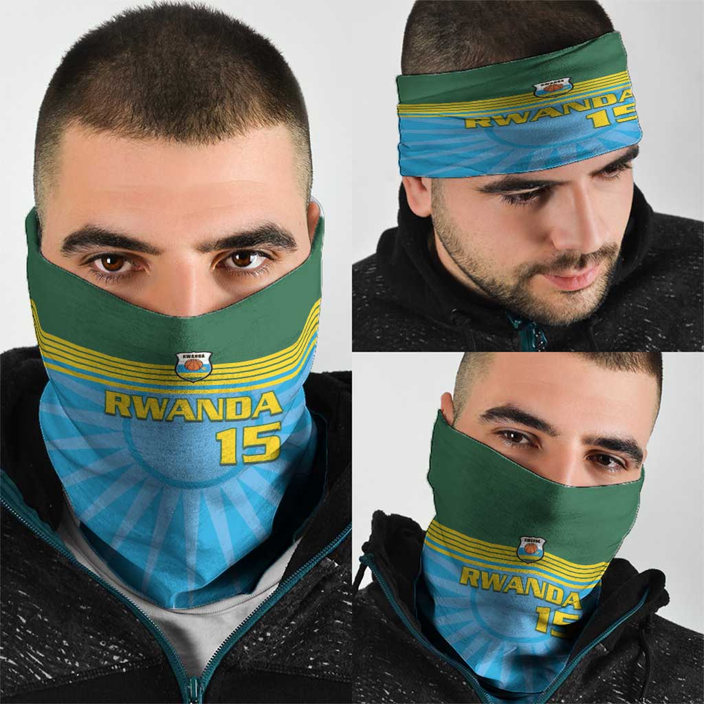 Custom Rwanda Basketball Neck Gaiter Go Champions LT15