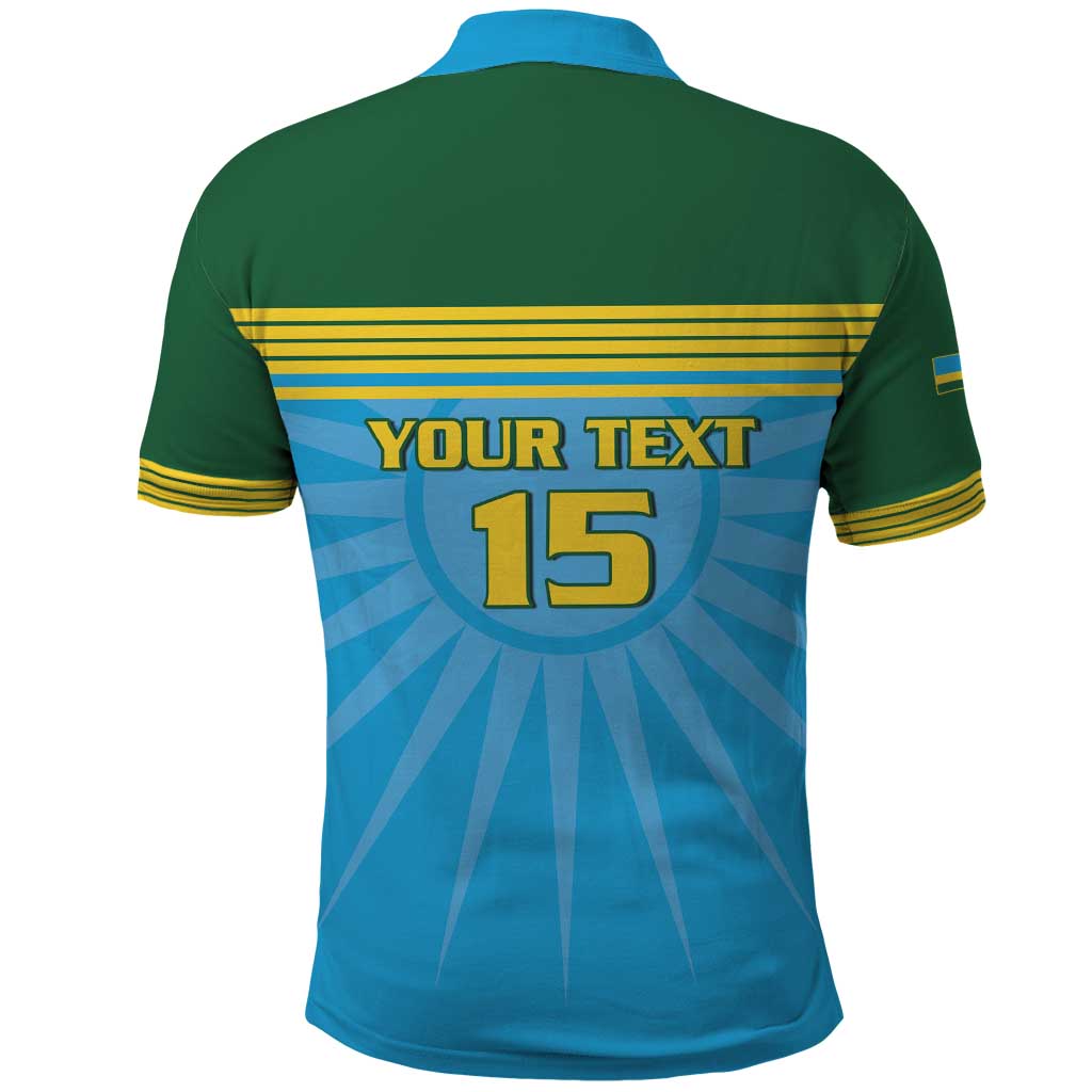 Custom Rwanda Basketball Polo Shirt Go Champions LT15