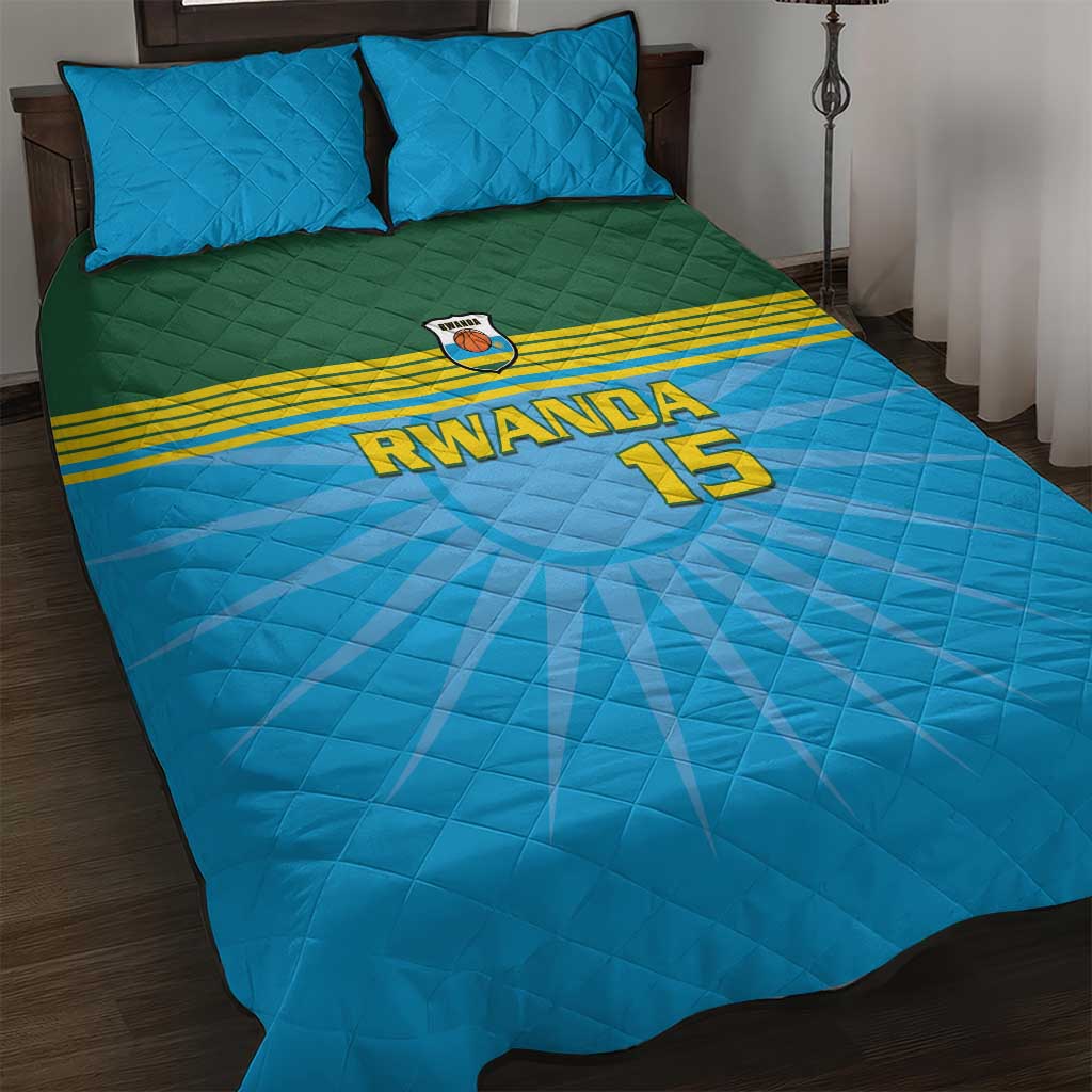 Afro Basketball Rwanda Custom Quilt Bed Set Go Champions LT15