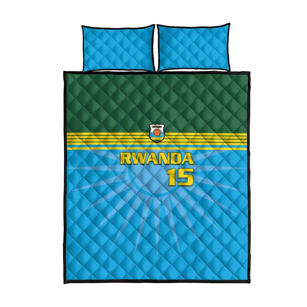 Afro Basketball Rwanda Custom Quilt Bed Set Go Champions LT15