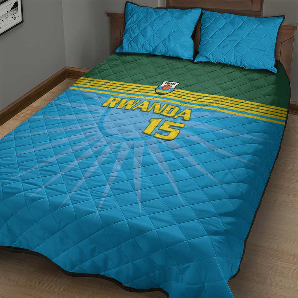 Afro Basketball Rwanda Custom Quilt Bed Set Go Champions LT15