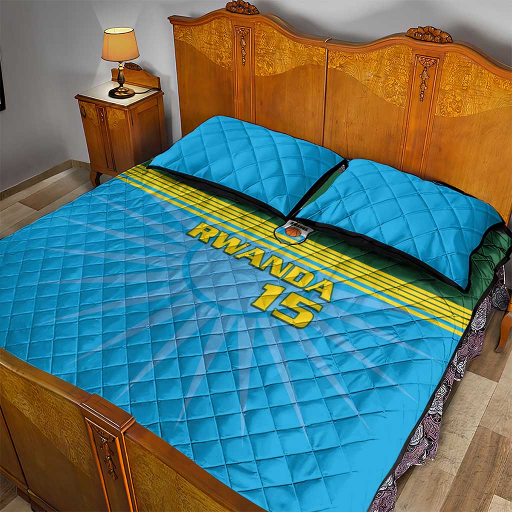 Afro Basketball Rwanda Custom Quilt Bed Set Go Champions LT15