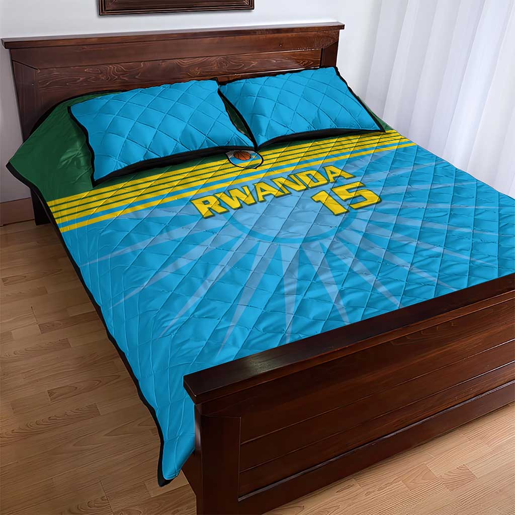 Afro Basketball Rwanda Custom Quilt Bed Set Go Champions LT15