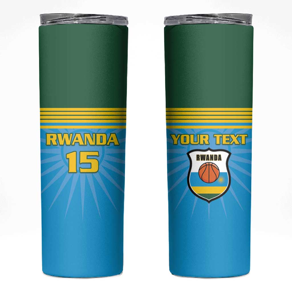 Afro Basketball Rwanda Custom Skinny Tumbler Go Champions LT15