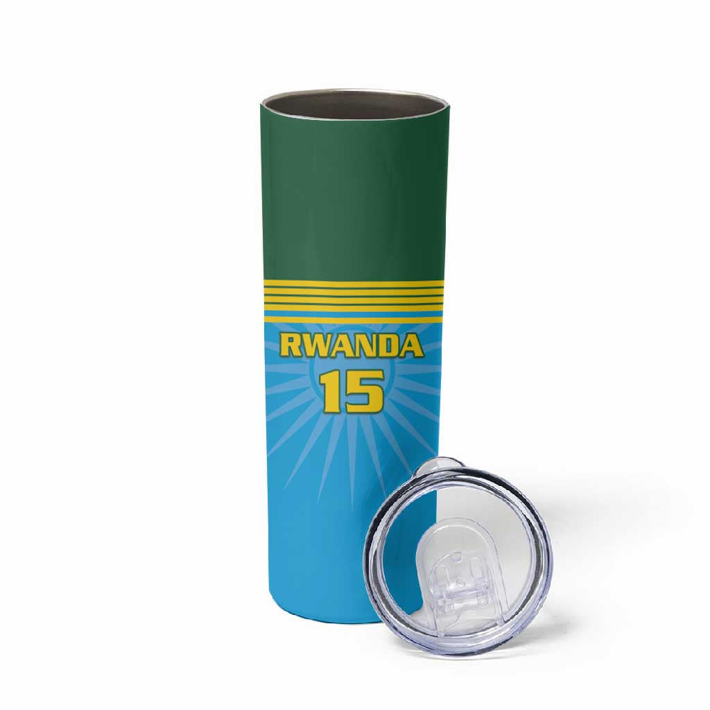 Afro Basketball Rwanda Custom Skinny Tumbler Go Champions LT15