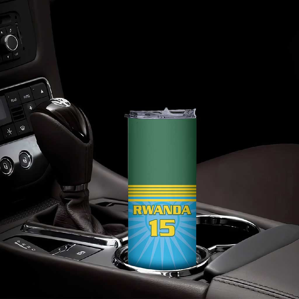 Afro Basketball Rwanda Custom Skinny Tumbler Go Champions LT15