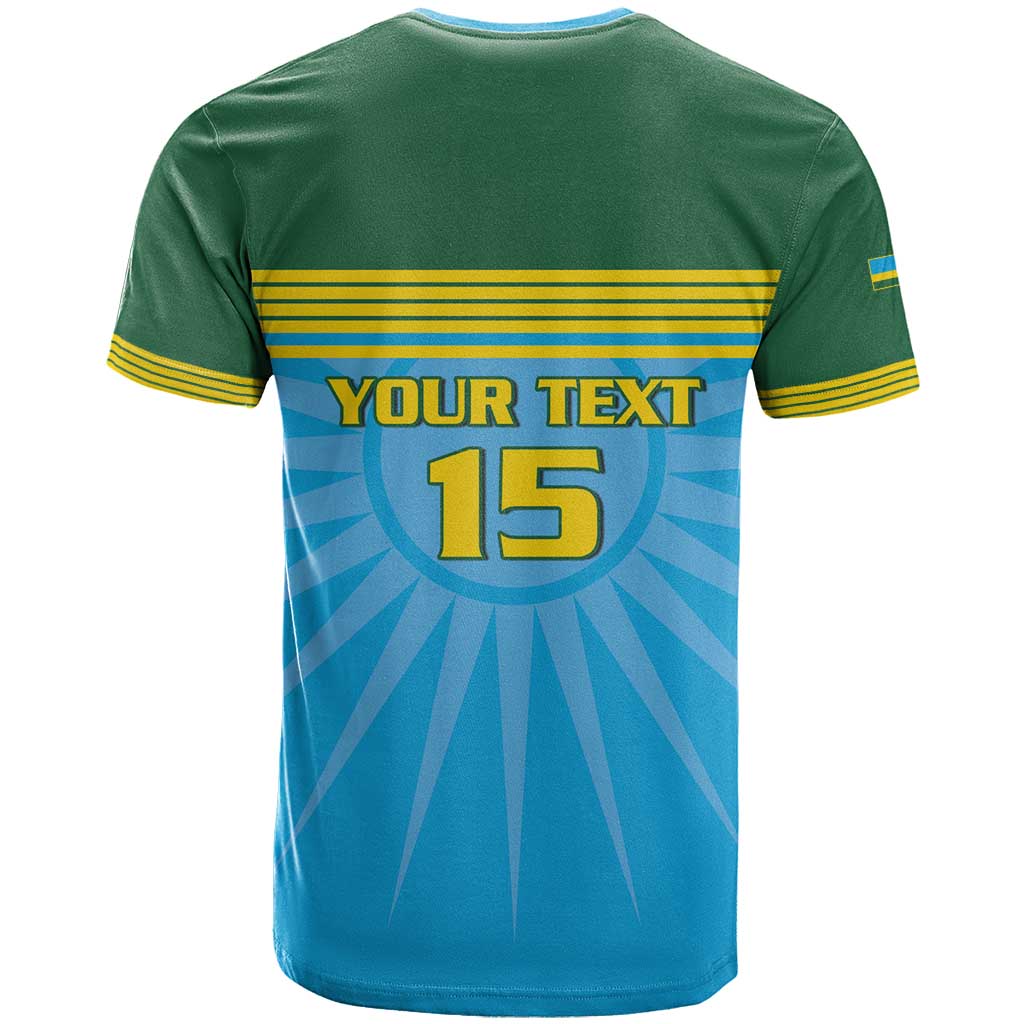 Afro Basketball Rwanda Custom T shirt Go Champions LT15