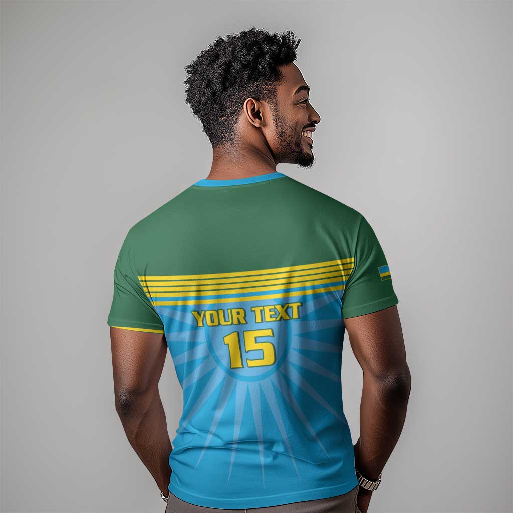 Afro Basketball Rwanda Custom T shirt Go Champions LT15