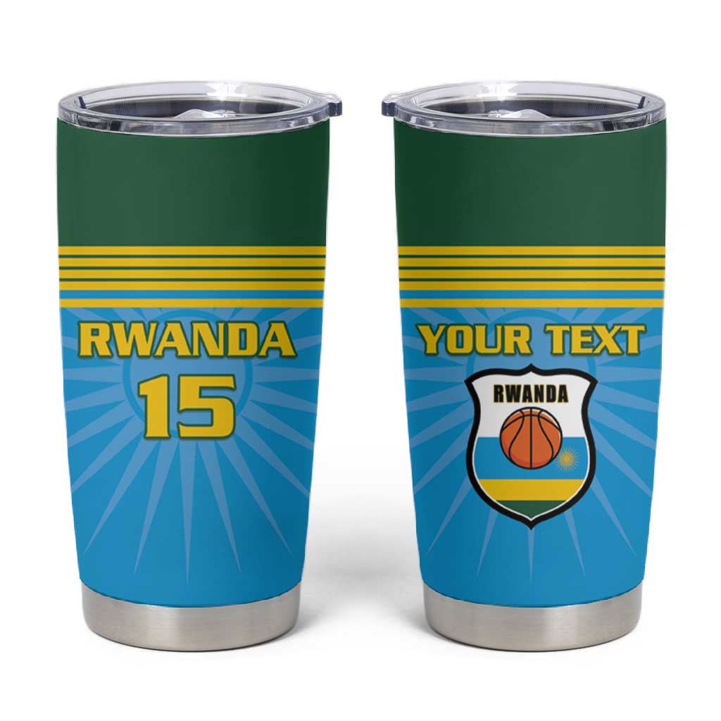 Afro Basketball Rwanda Custom Tumbler Cup Go Champions LT15