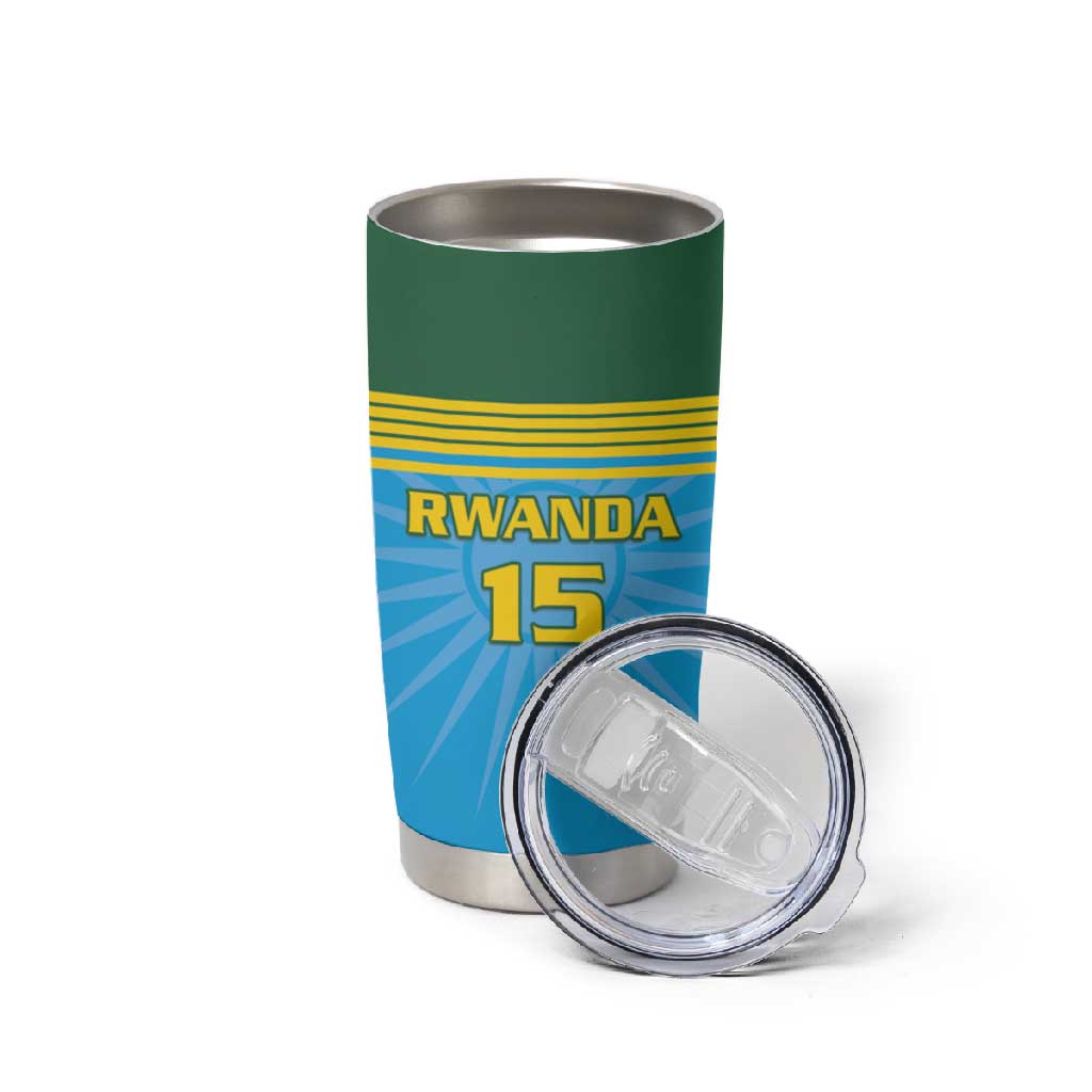 Afro Basketball Rwanda Custom Tumbler Cup Go Champions LT15