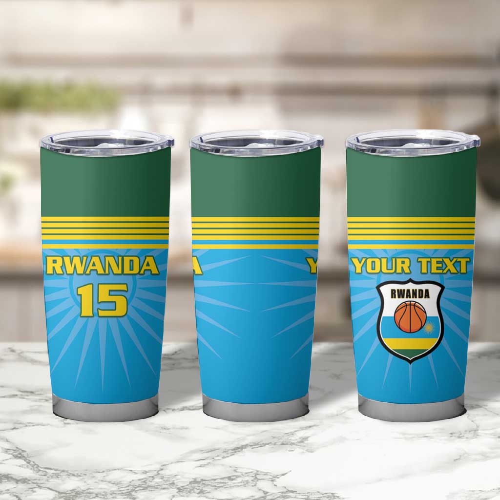 Afro Basketball Rwanda Custom Tumbler Cup Go Champions LT15