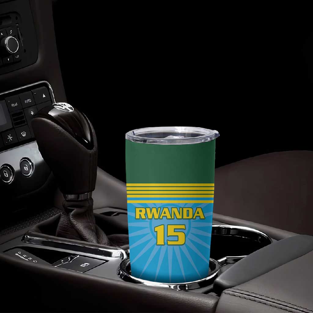 Afro Basketball Rwanda Custom Tumbler Cup Go Champions LT15