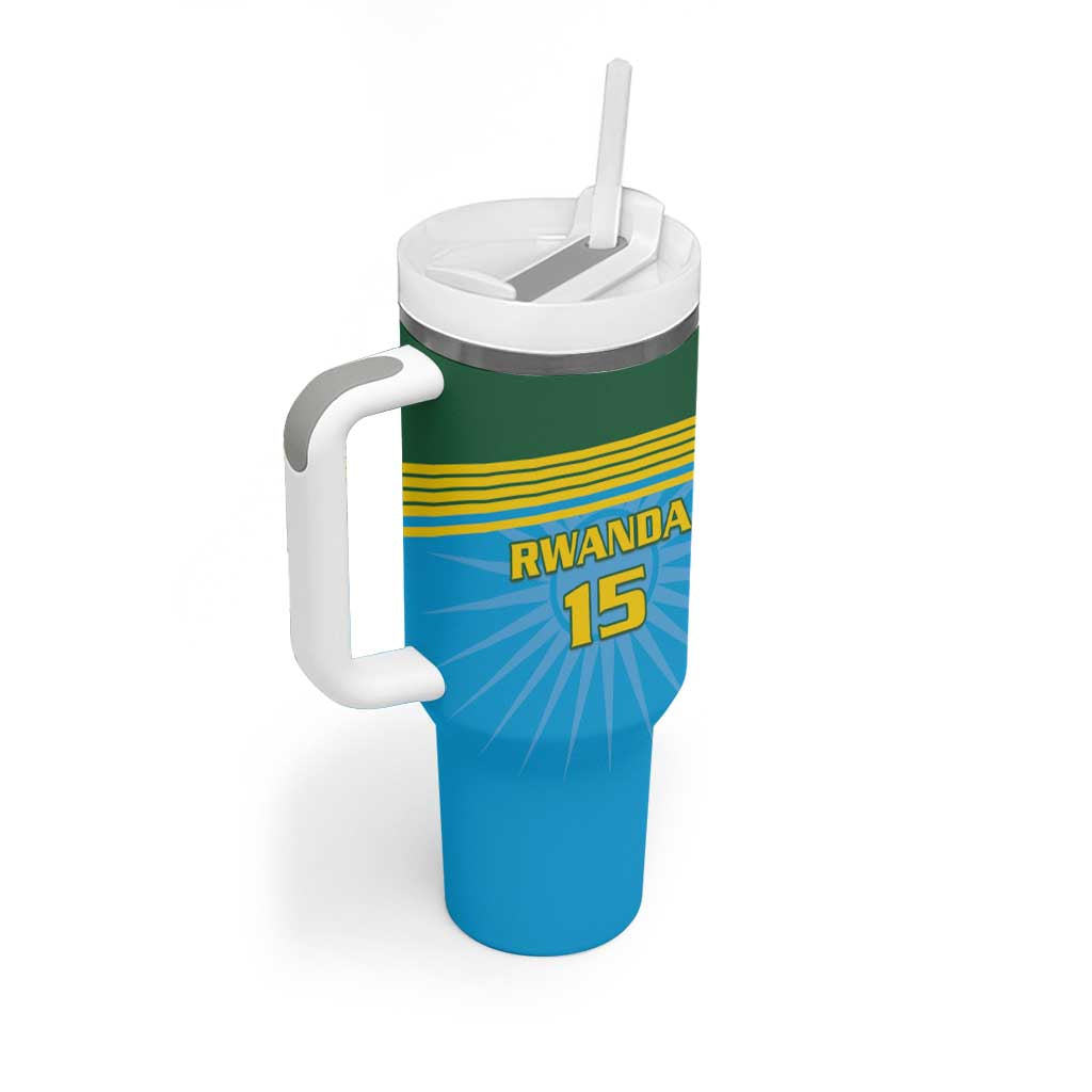 Afro Basketball Rwanda Custom Tumbler With Handle Go Champions LT15