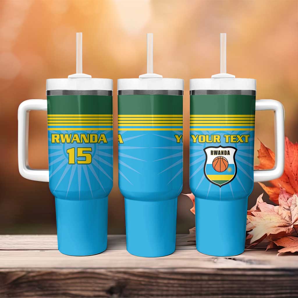 Afro Basketball Rwanda Custom Tumbler With Handle Go Champions LT15