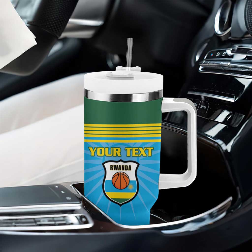 Afro Basketball Rwanda Custom Tumbler With Handle Go Champions LT15