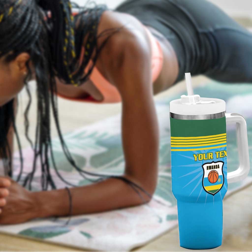 Afro Basketball Rwanda Custom Tumbler With Handle Go Champions LT15