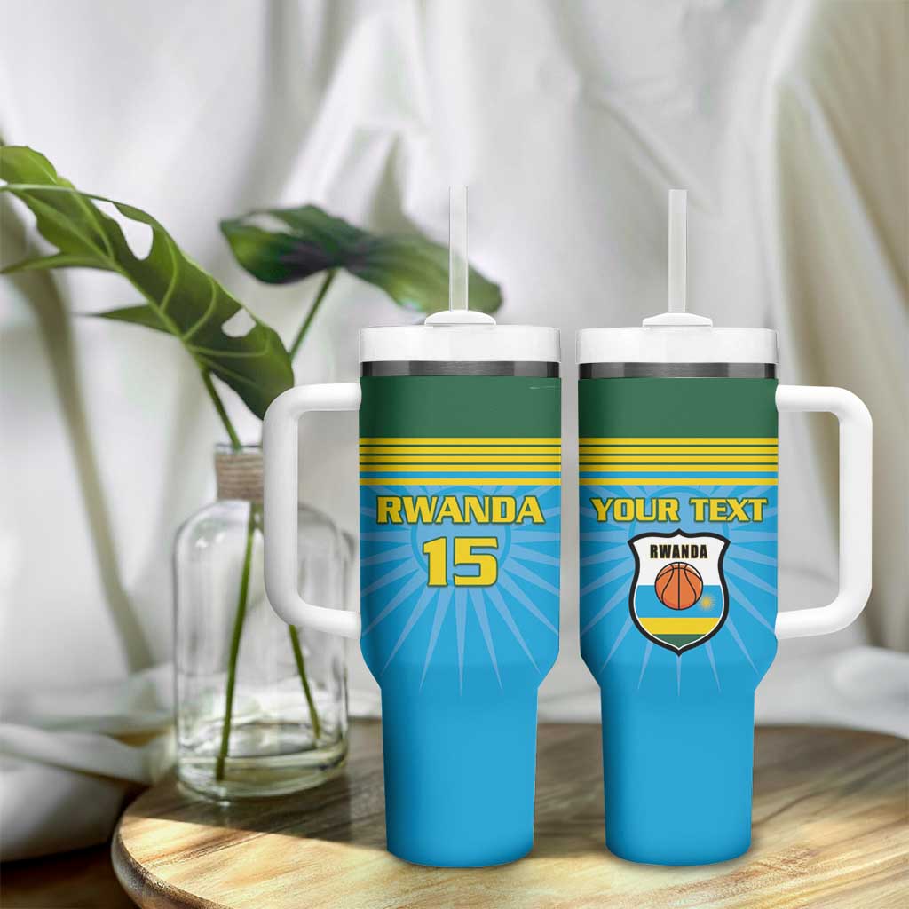 Afro Basketball Rwanda Custom Tumbler With Handle Go Champions LT15